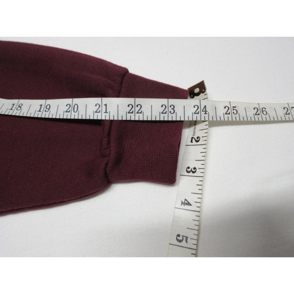 Fruit of‎ the Loom burgundy crew neck fleece pullover sweatshirt - Picture 11 of 11